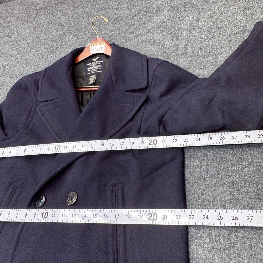 Vintage Polo Ralph Lauren Peacoat Mens Large Wool USRL Military Anchor Coat - Picture 9 of 16